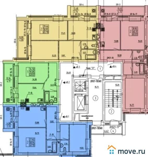 2-комн. квартира, 62 м²
