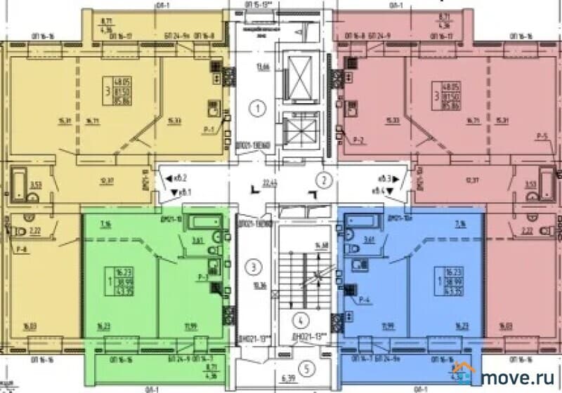 3-комн. квартира, 86 м²