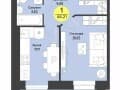 Купить однокомнатную квартиру, 43 м², этаж 5 из 9. Фото 1