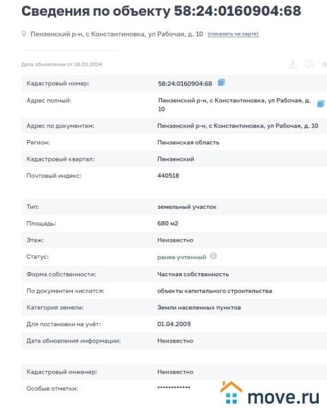 земельный участок, 6.8 сотки