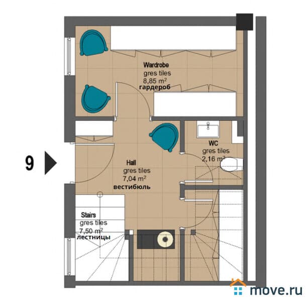4-комн. пентхаус, 153 м²