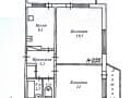 2-комн. квартира, 59.2 м²